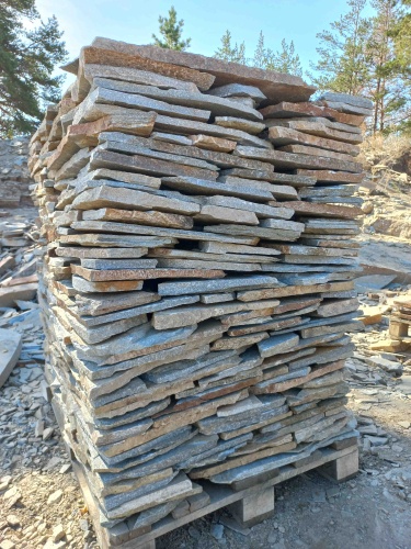 Плитняк златолит серебристый для цоколя, отмостки купить в Красноярском крае